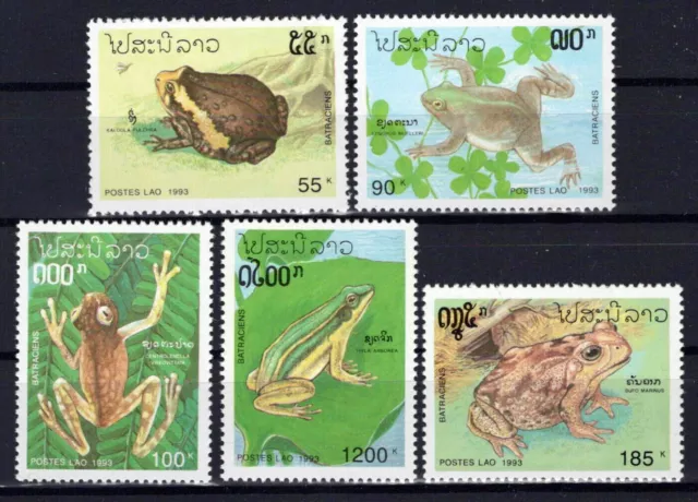 Laos 1113-1117 MNH Frogs Amphibians Nature ZAYIX 0224S0241