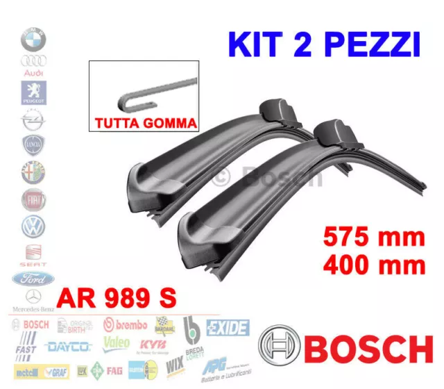 Kit 2 Spazzole Tergicristallo Gomma Bosch 3397118989 Aerotwin 57,5 40 Cm Ar989S