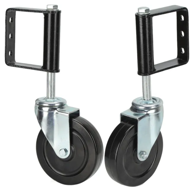 Door Casters 5in Strong Load Capacity Heavy Duty Rubber Wheel Durable 2 Ball