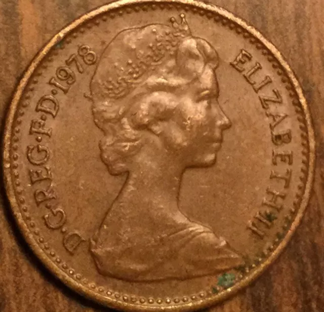 1978 Uk Gb Great Britain New 1/2 Penny Coin