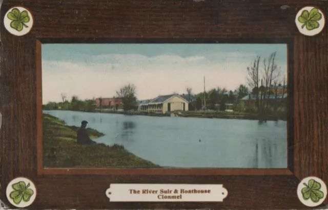 a irish tipperary county eire old antique postcard ireland clonmel boat house