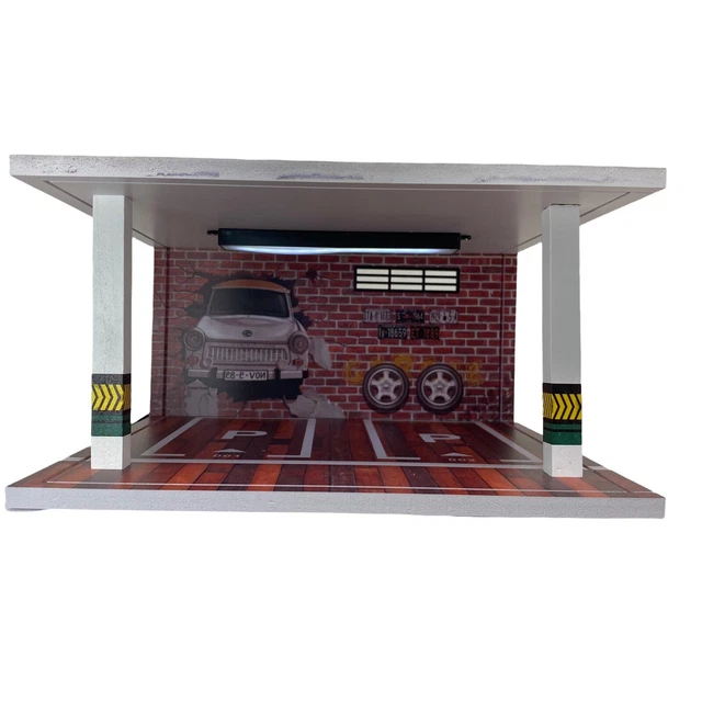 Vitrine/Boitier De Présentation Pour Voiture Miniature 1/24 - Avec Éclairage LED Et Socle - Parfait Pour Collection