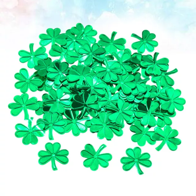 St. Patricks Day Party Table Decor Shamrock Confetti Green Decoration