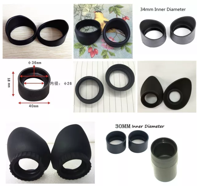 A pair Eyepiece Eye Shield Rubber Eye Guards Eye Cups for Microscope Telescope