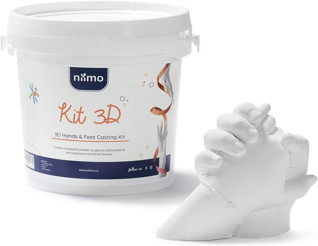 Niimo Kit de Moulage 3D Kit Moulage Empreinte Mains et Pieds Bebe Enfants Famill