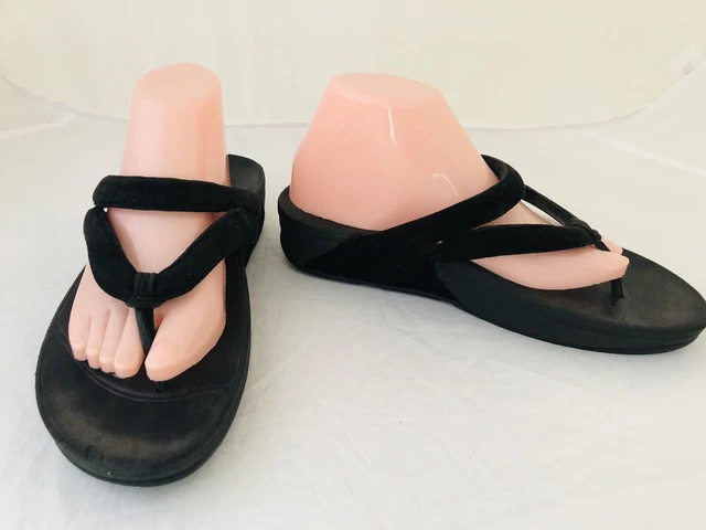fitflop Womens Black Sandals/thongs Flip-flop Platform .Size 10