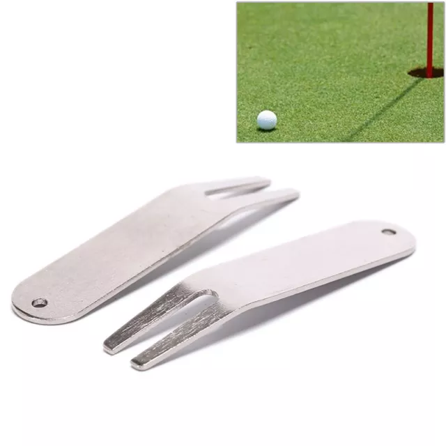 pitch repair divot switchblade tool golf ball marker mark green golfer kit^  SN❤