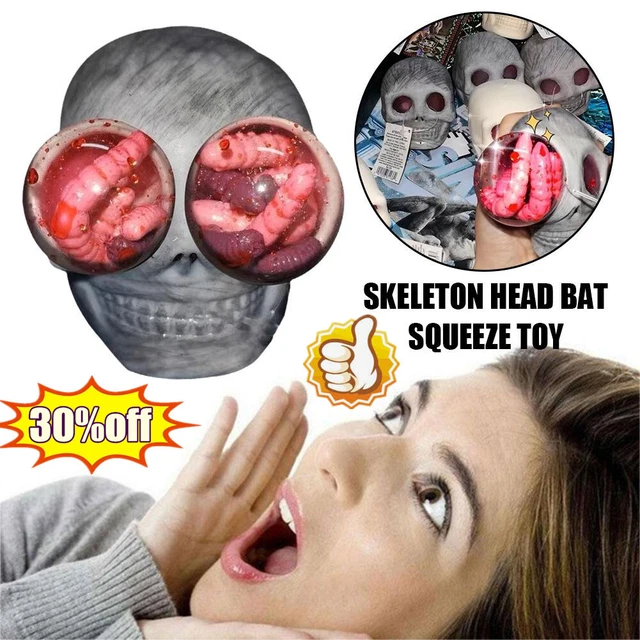 Eye-Popping Skull Dark Goth SqueezingToy Decompression Vent Ball Quirky Toys