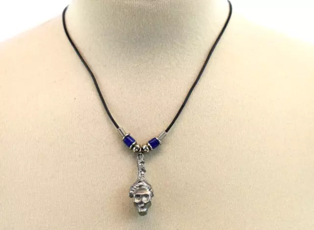 Dragon Claw Holding Skull Necklace 18" Halloween Punk Rock Goth Choker