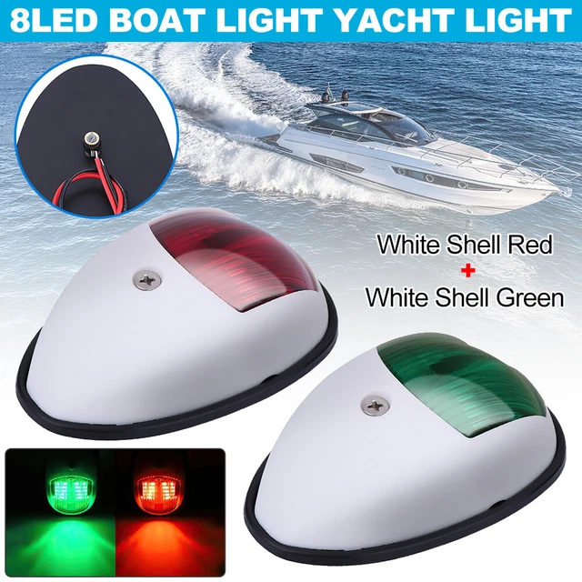 2X MARINE NAV LED Lights 12V Side Mount Port & Starboard Boat
