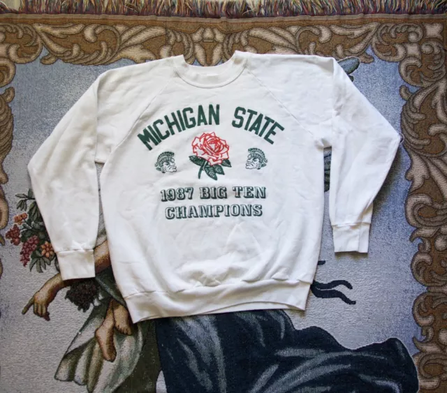 Vintage 1987 Michigan State Big Ten Champions Sweatshirt - Size S