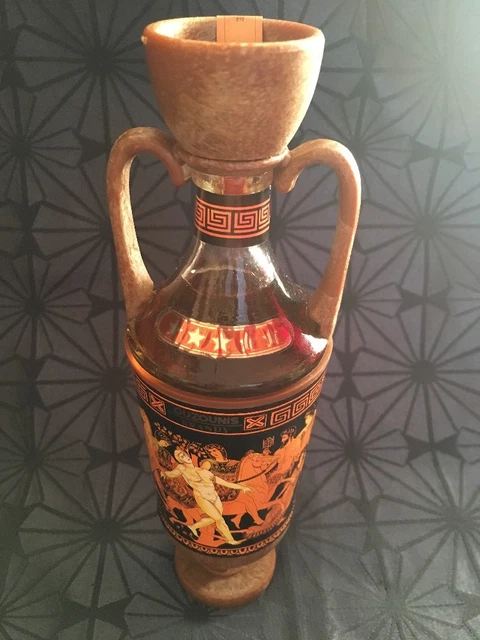 OUZO OUZOUNIS AMPHORA Brandy Five Stars 4 FL. OZ. Unbenutzt