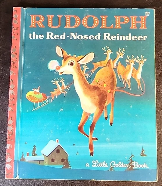 RUDOLPH THE RED Nosed Reindeer, Barbara Hazen, Little Golden Book 1959