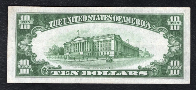 Fr 2309 1934-A $10 Ten Dollars “North Africa” Silver Certificate Extremely Fine 2