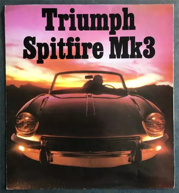 TRIUMPH SPITFIRE Mk 3 USA Car Sales Brochure c1968