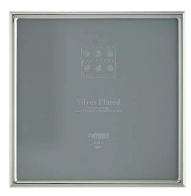 Sixtrees Cambridge 2-400-44  Silver Plated 4 x 4 inch Photo Frame