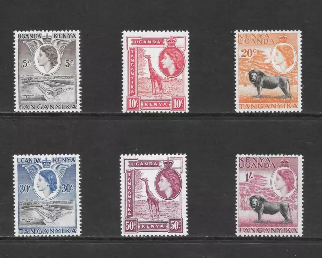 British Kenya, Uganda & Tanganyika    Various Mlh Elizabeth Ii Issues    1954/59