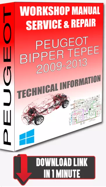 Service Workshop Manual & Repair PEUGEOT BIPPER TEPEE 2009-2013 +WIRING