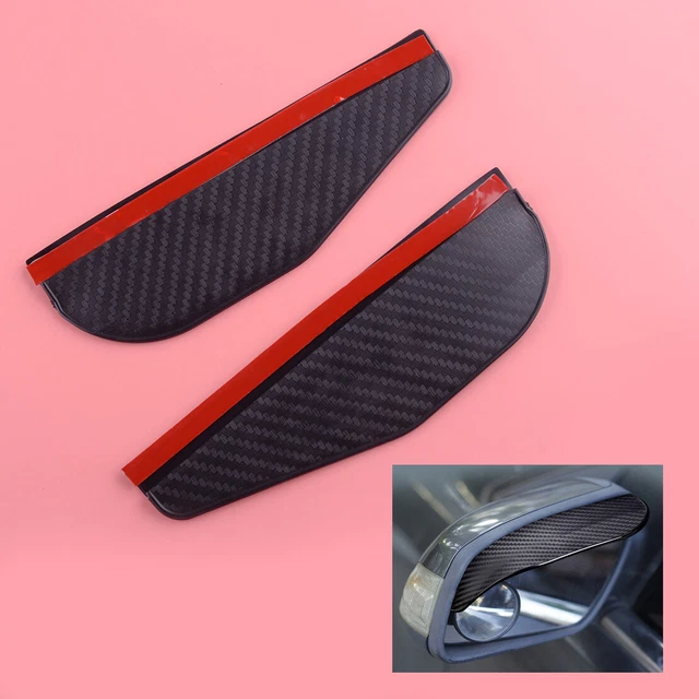 2x Carbon Fiber Car Rear View Side Mirror Rain Board Eyebrow Guard Sun Visor