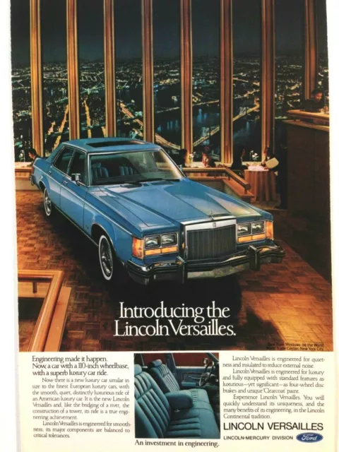 1977 Lincoln Versailles Print Ad