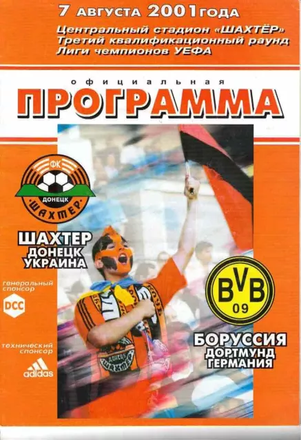 Fussball-Programmheft   01/02    EC   Shakhtar Donezk -Borussia Dortmund