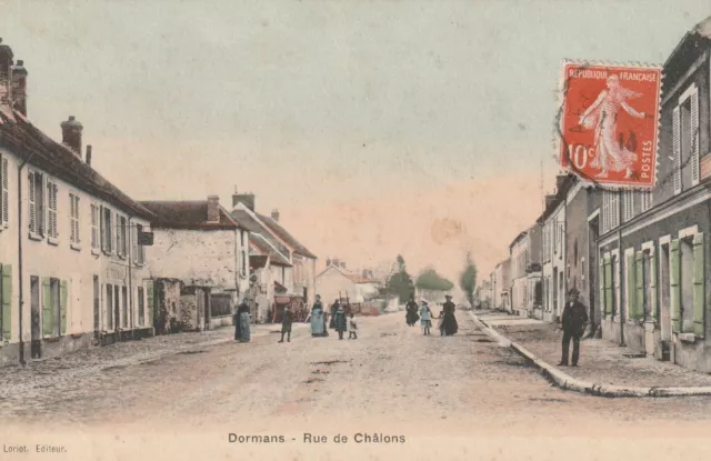 CPA 51 DORMANS Rue de Chalons