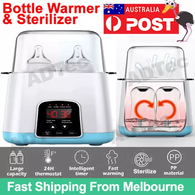 Bottle Warmer 8 in 1 Automatic Intelligent Thermostat Baby Bottle Warmers  Milk Bottle Disinfection Fast Warm Milk & Sterilizers