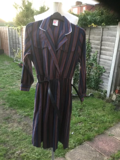 St Michael Marks and Spencer vintage belted dress size 14