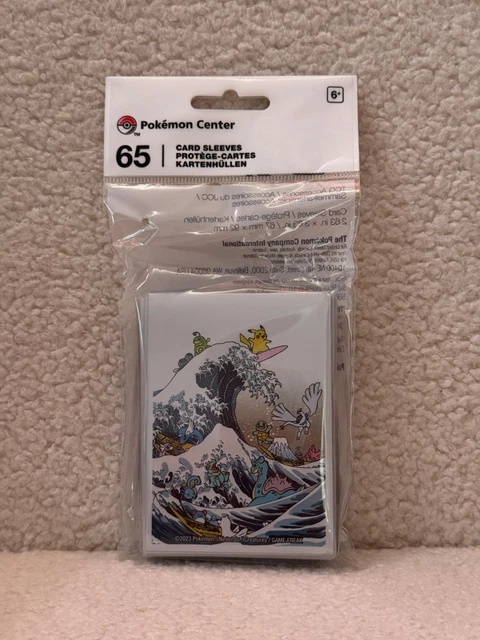 great wave pikachu & friends card sleeves Pokmon Center: Pokmon TCG: (65 Sleeves) Protects cards from scratches Designed to hold 6.35cm x 8.89cm cards POKMON TCG: GREAT Wave Pikachu