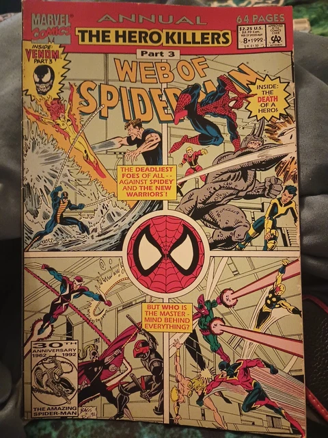 Web Of Spiderman Part 3 Annual The Hero Killers Vol 1 No 8 1992 Marvel Comics