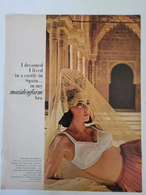 Vintage I dreamed I lived in castle in Spain in my Maidenform bra fashion ad