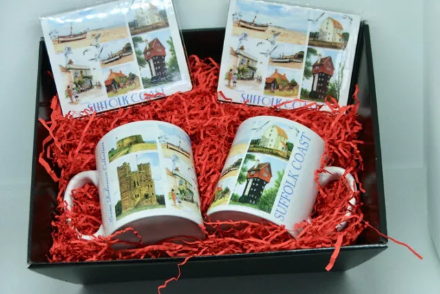 Tea 4 Two, Suffolk Coast Mug & Coaster gift set