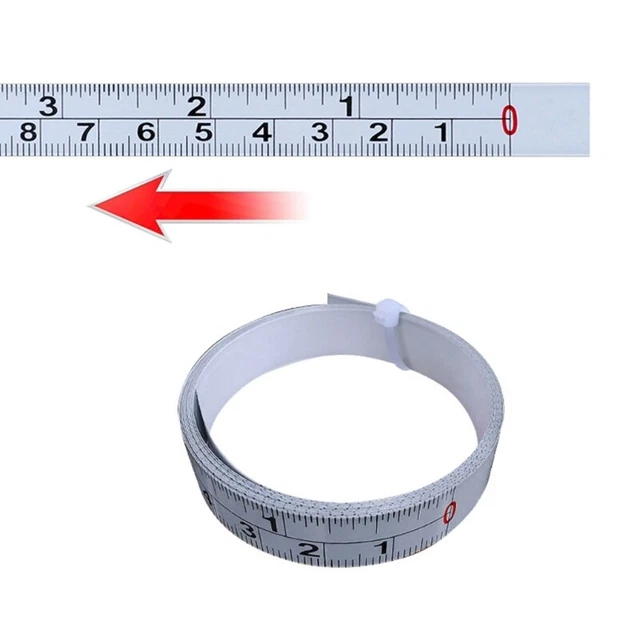 Inch & Metric Double Scale Workbench Ruler Adhesive Tape Measure Ruler Portable 3