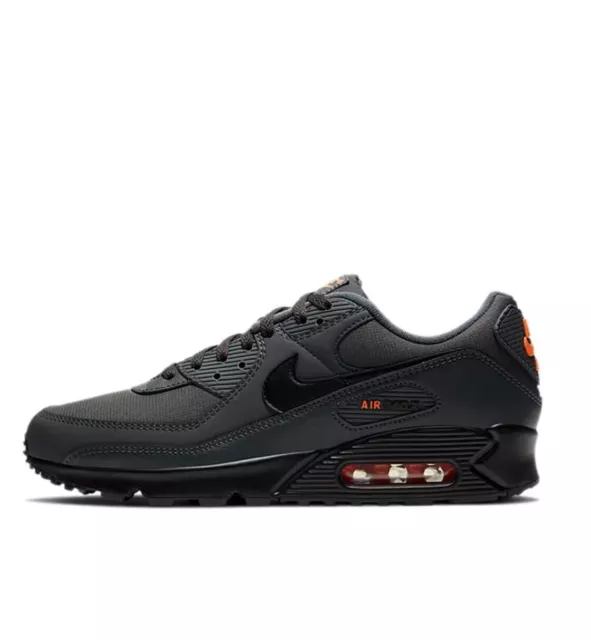 2024 NK Men's Trainers Air Max 90 Grey Orange US Size 7-11 Men's Shoes Sneakers