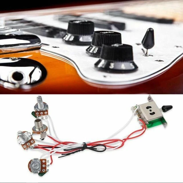 Harnais de câblage pratiques durables partie musicale 5 voies ABS pour guitare