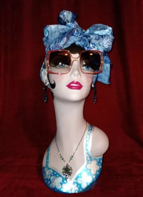 Nina Ricci Womens Vintage Art Deco Oversized wide rim iconic Designer Sunglasses