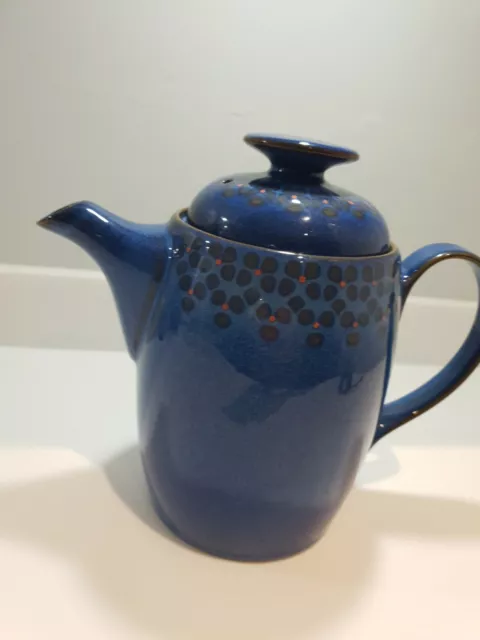 Denby Blue Coloroll Coffee Pot Excellent Condition