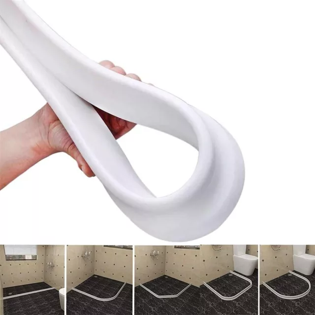 1M Bathroom Shower Water Stopper Water Shower Dam Barrier Seal Strip PVC