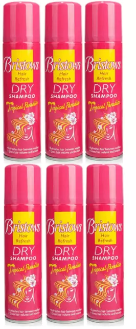 Bristows Dry Shampoo For Hair Refreshes - Tropical Paradise - 6 x 150ml