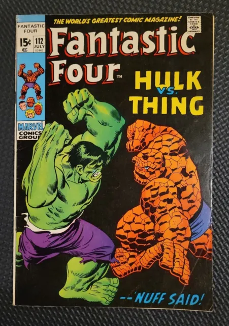 Fantastic Four #112 (Jul 1971, Marvel) thing vs. Hulk