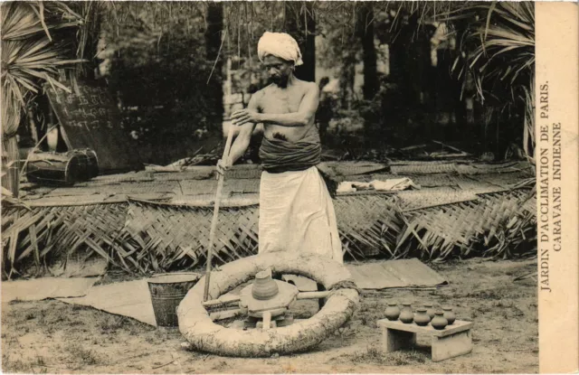 CPA PARIS Human Zoo Jardin d'Acclimatation Caravane Indienne (1242832)