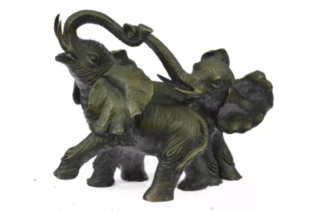 Sale Wildlife African Elephants Bronze Statue sculpture Elephant Lovers Gift NR