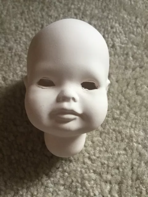 Porcelain Doll Head named Judy Full Head Handmade New 5Long White Color  Tone