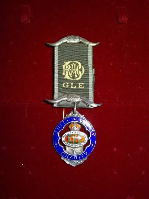 Vintage 1926 Sterling Silver & Enamel RAOB Medal Huntsman Lodge 1612