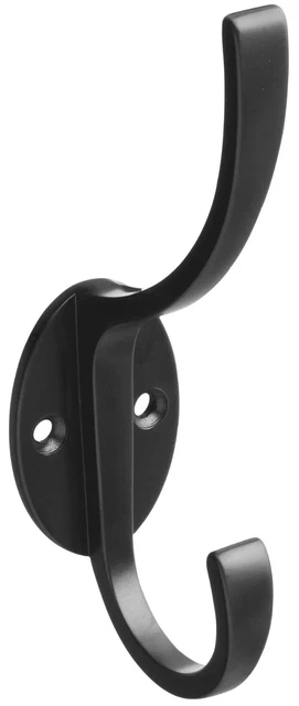 Stanley Hardware S806-877 Decorative Heavy Duty Coat/Hat Hook, 5-1/2 ", Black