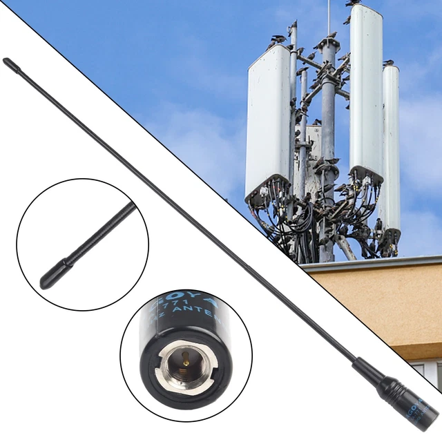 Vikye Antenne SMA Mâle, Lot de 2, Double Bande 144 MHz/430 MHz, Fouet Court, Remplacement Radio, Gain de 2,15 DBi, pour Alpha 100, 200, 200i, Astro 220, 320 et 430