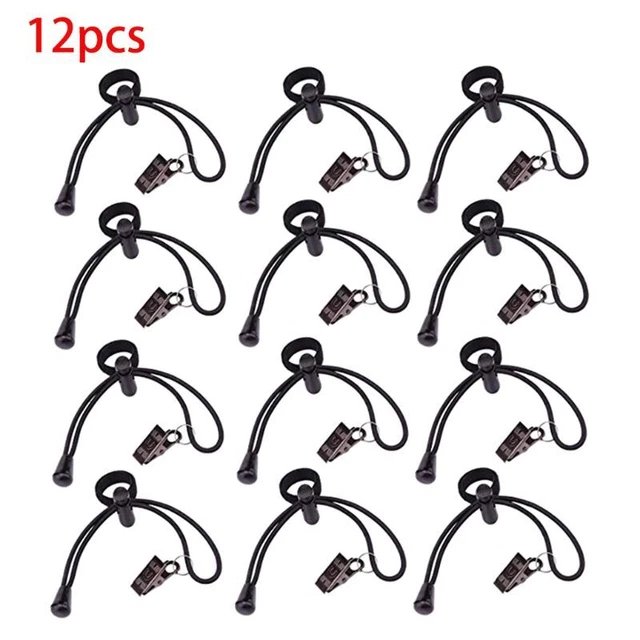 12 piezas/paquete de abrazaderas de tela de fondo fotografía clips de fondo cable elástico