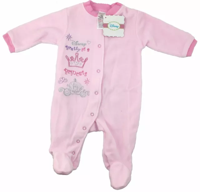 Disney Baby Mädchen BABYGROW weiches Vlies HÜBSCH WIE EINE PRINZESSIN Schlafanzug Pyjama