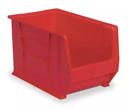 Akro-Mils 30281Red Storage Bin, Red, Plastic, 20 In L X 12 3/8 In W X 8 In H,