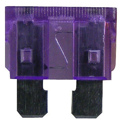 Fusibles à Lame (blade) 3 Ampères - Couleur Violette - Standard ATO/ATC - Pour Voiture, Fourgon, Bateau (32V DC) - Lot